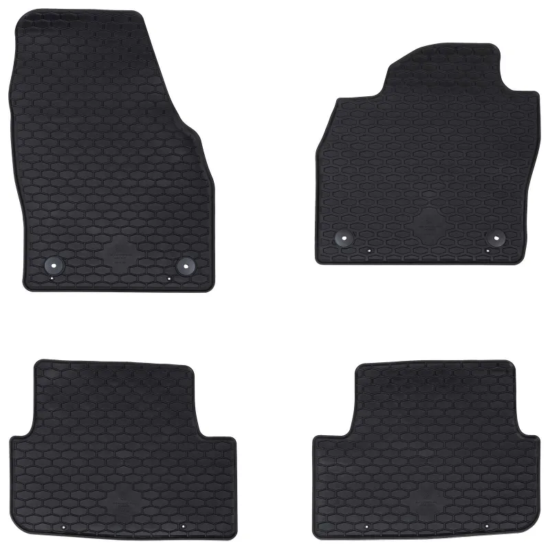 Automobilių kilimėlis 4 pcs Juodas Guma