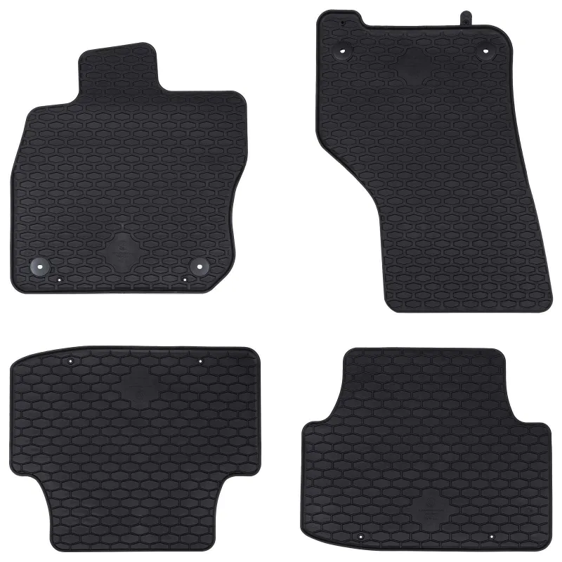 Automobilių kilimėlis 4 pcs Juoda Guma