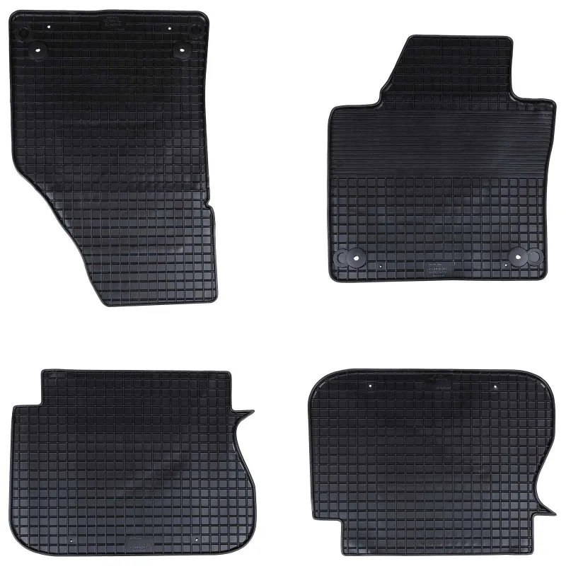 Automobilių kilimėlis 4 pcs Juodas Guma