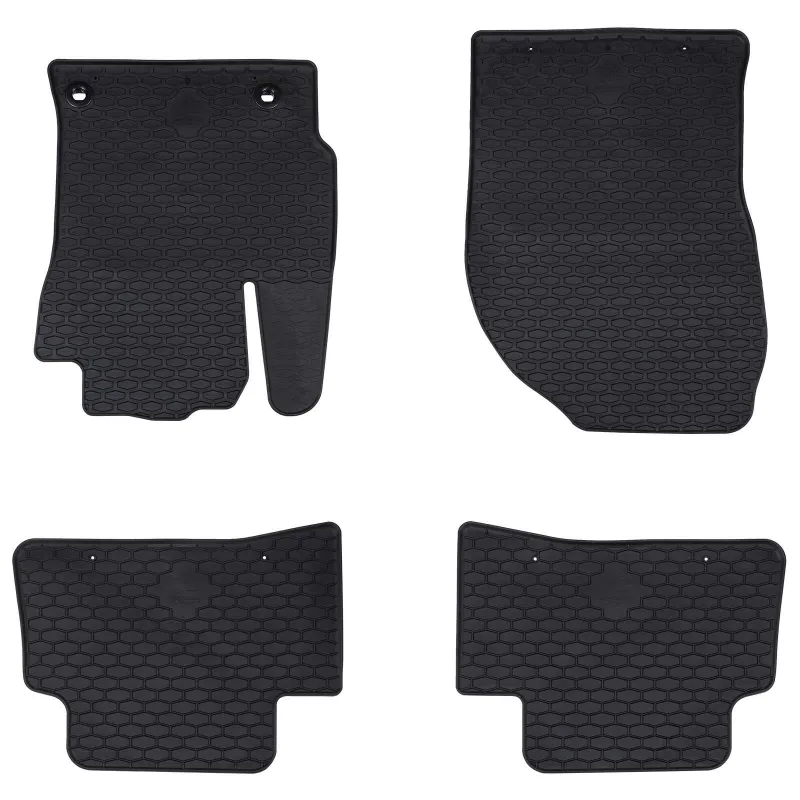 Automobilių kilimėlis 4 pcs Juodas Guma