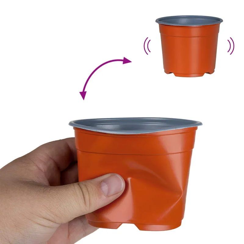 Apvalus gėlių vazonas 100 pcs Terakotos Ø 10 x 8 cm Plastmasė