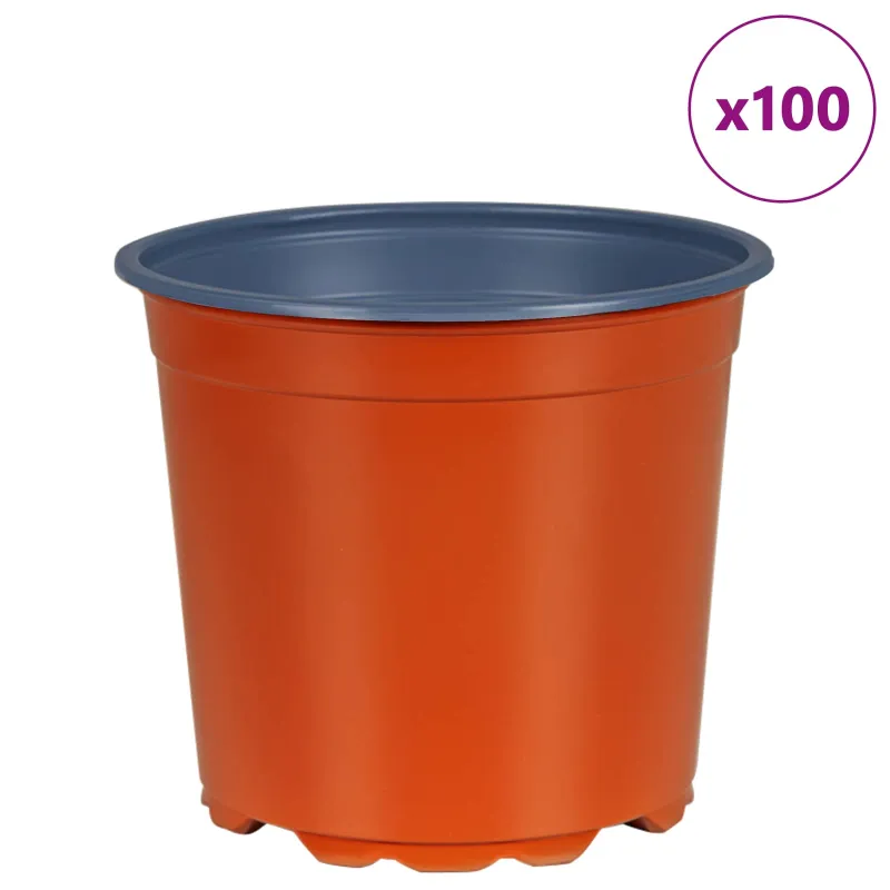 Gėlių vazonas 100 pcs Terakotos Ø 15 x 13 cm Plastmasė