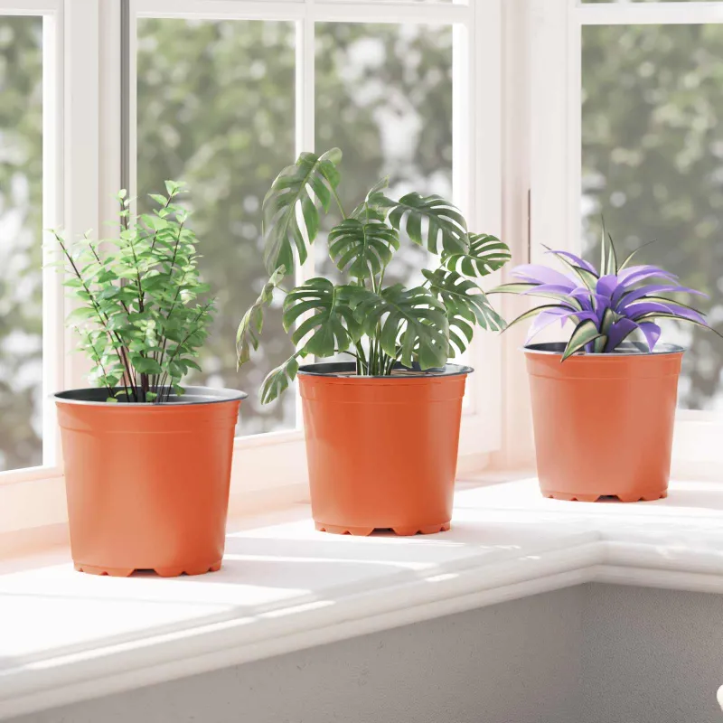 Gėlių vazonas 100 pcs Terakotos Ø 15 x 13 cm Plastmasė