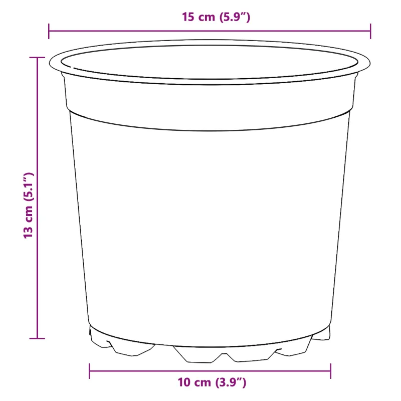 Gėlių vazonas 200 pcs Terakotos Ø 15 x 13 cm Plastmasė