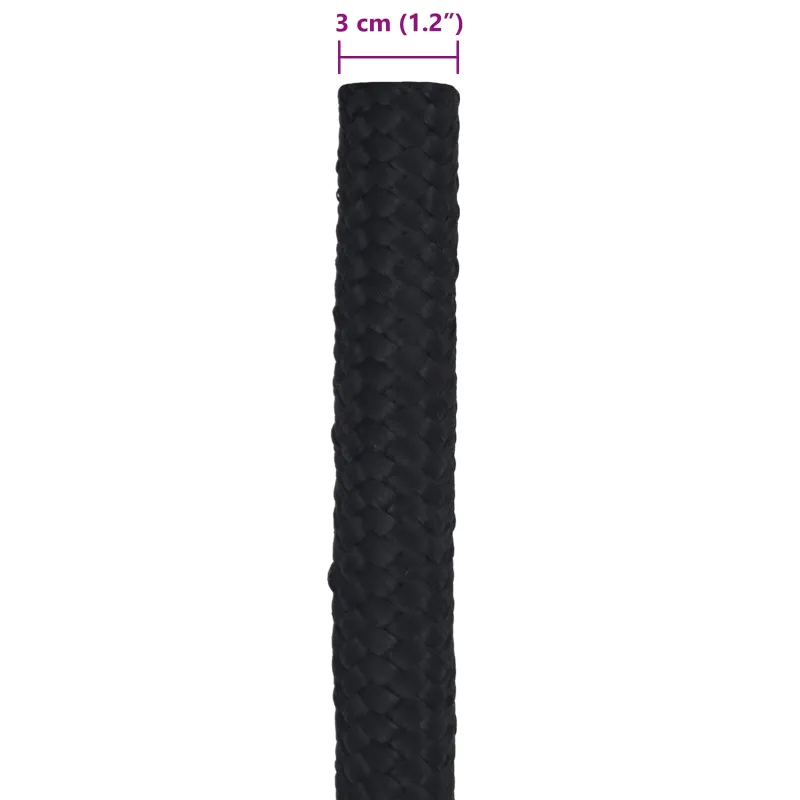 Laivo virvė 25 m 3 Juoda PP