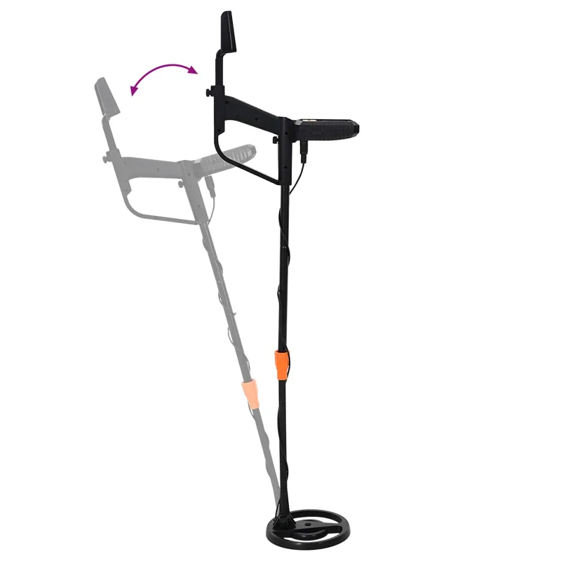 Metalo detektorius su LCD ekranu 3 modeliai 19 cm ritė Juodas