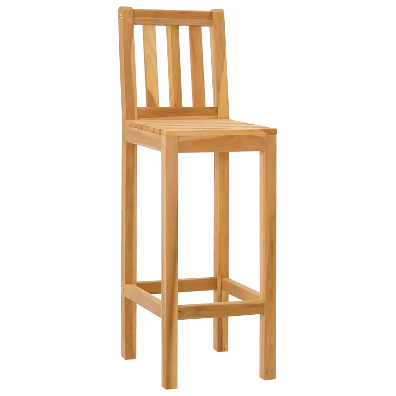 Baro taburetė 2 pcs Natūrali Kieto teka medžio