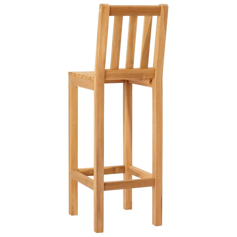 Baro taburetė 2 pcs Natūrali Kieto teka medžio