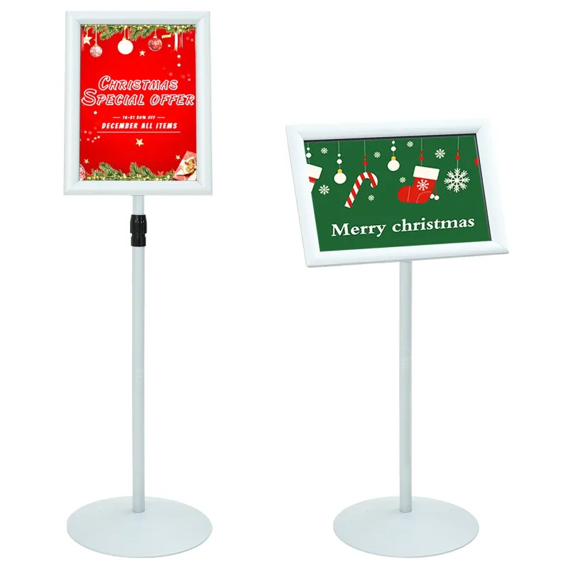 Pedestalo plakato stovas Sidabro 33 x 33 x 126 cm