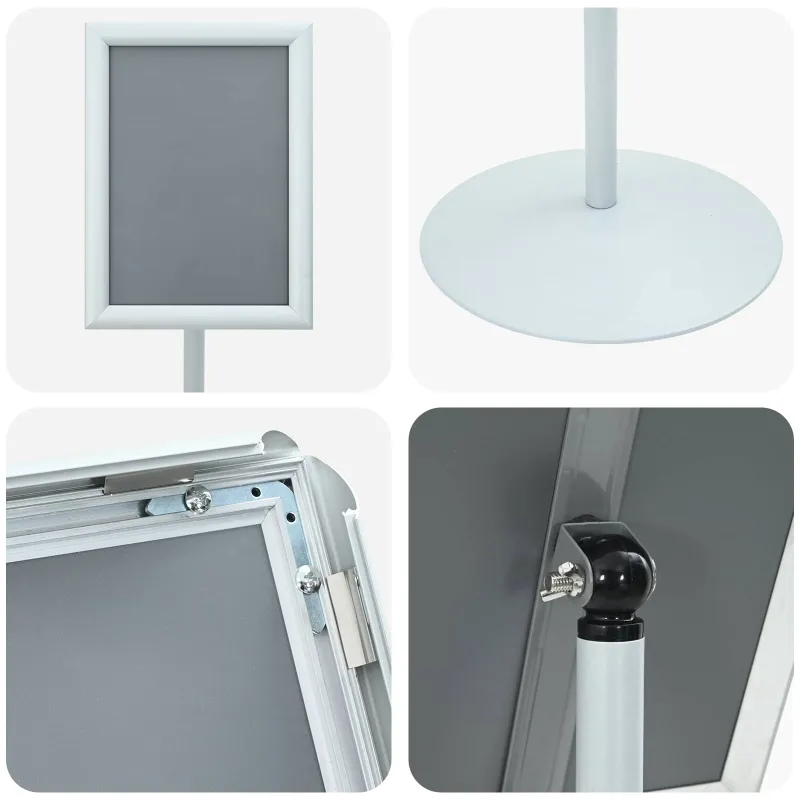 Pedestalo plakato stovas Sidabro 33 x 33 x 123 cm