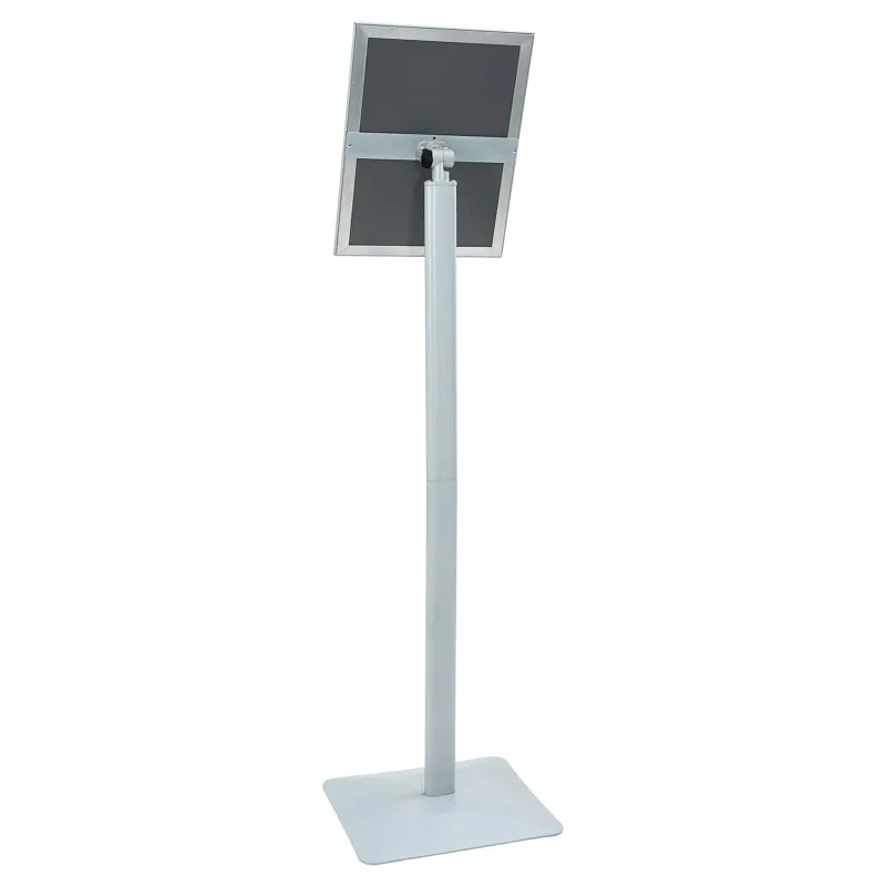 Pedestalo plakato stovas Sidabro 32 x 27 x 119 cm
