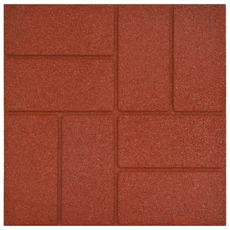Žingsnių akmuo 6 pcs Raudona 40,5 x 40,5 x 2 cm Guma