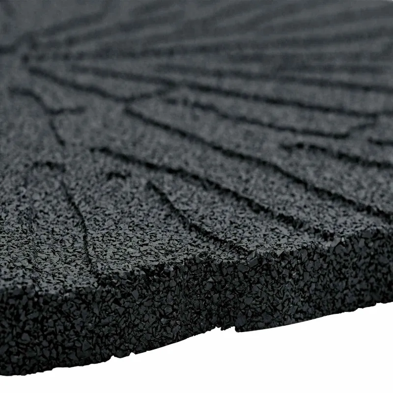 Žingsnių akmuo 6 pcs Juodas Ø 45 x 1,8 cm Guma