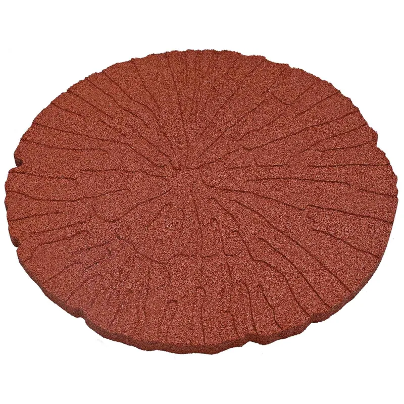 Žingsnių akmuo 6 pcs Raudona Ø 45 x 1,8 cm Guma