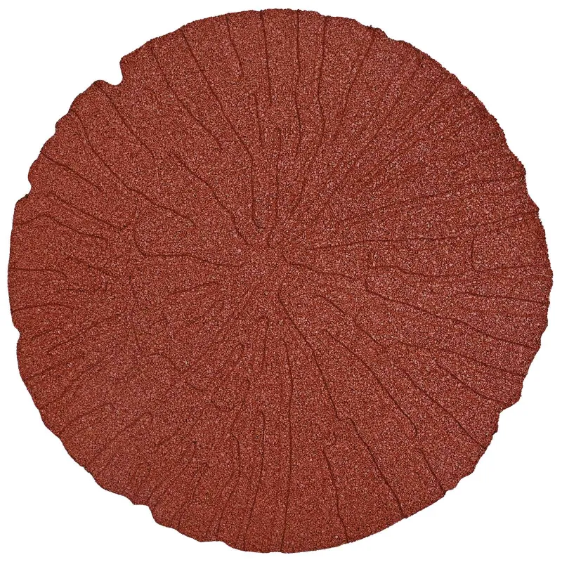 Žingsnių akmuo 6 pcs Raudona Ø 45 x 1,8 cm Guma
