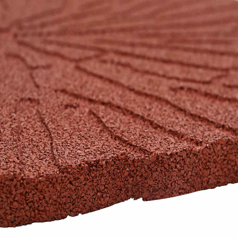 Žingsnių akmuo 6 pcs Raudona Ø 45 x 1,8 cm Guma