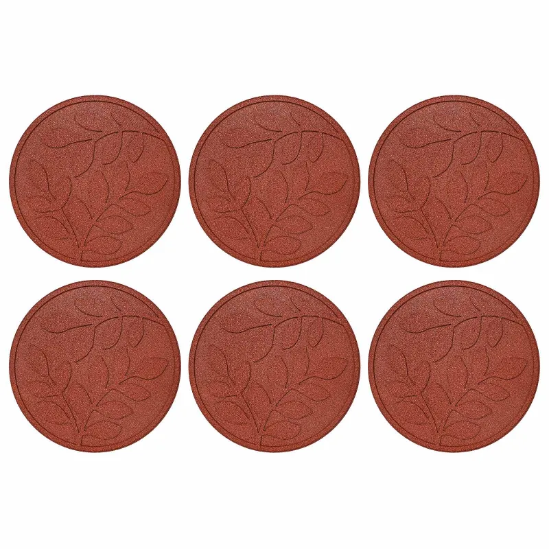 Žingsnių akmuo 6 pcs Raudona Ø 44 x 2 cm Guma