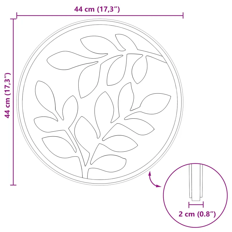 Žingsnių akmuo 6 pcs Raudona Ø 44 x 2 cm Guma