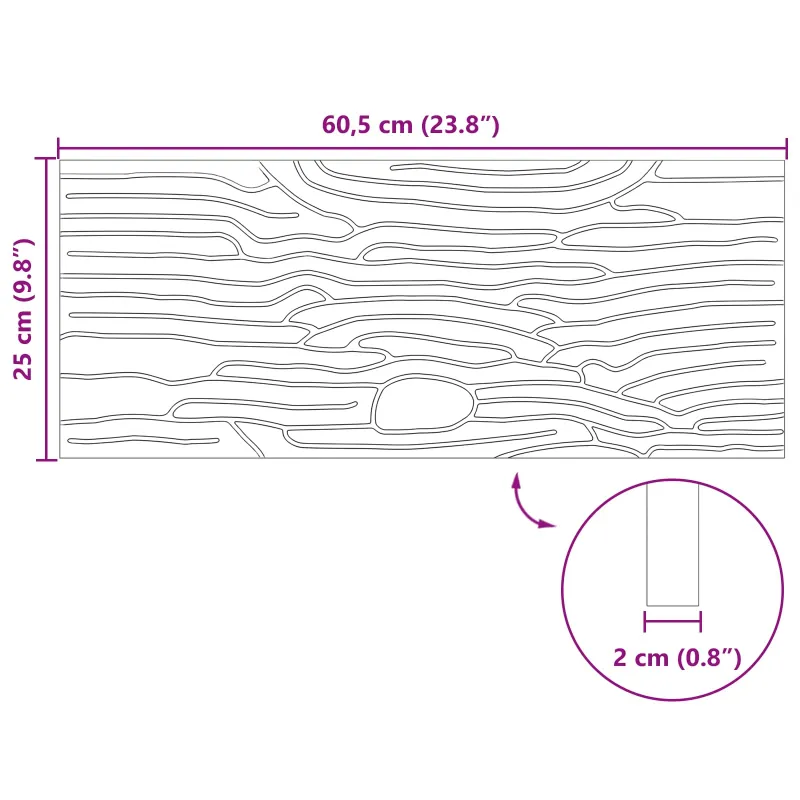 Žingsnių akmuo 6 pcs Raudona 60,5 x 25 x 2 cm Guma