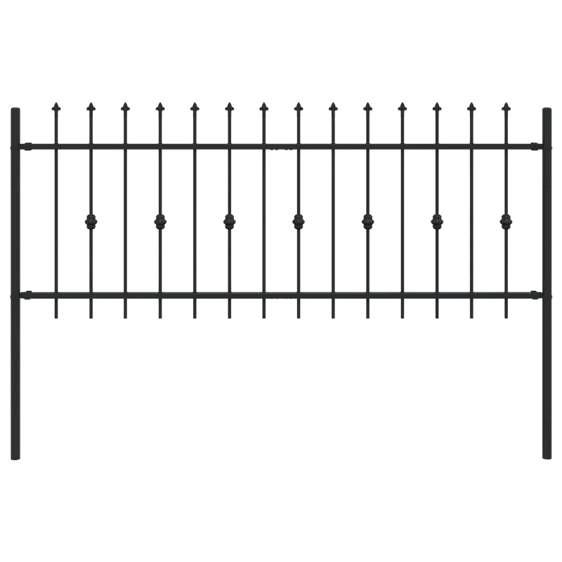 Spyruoklinė tvora Asten Juoda 200 x 130 cm