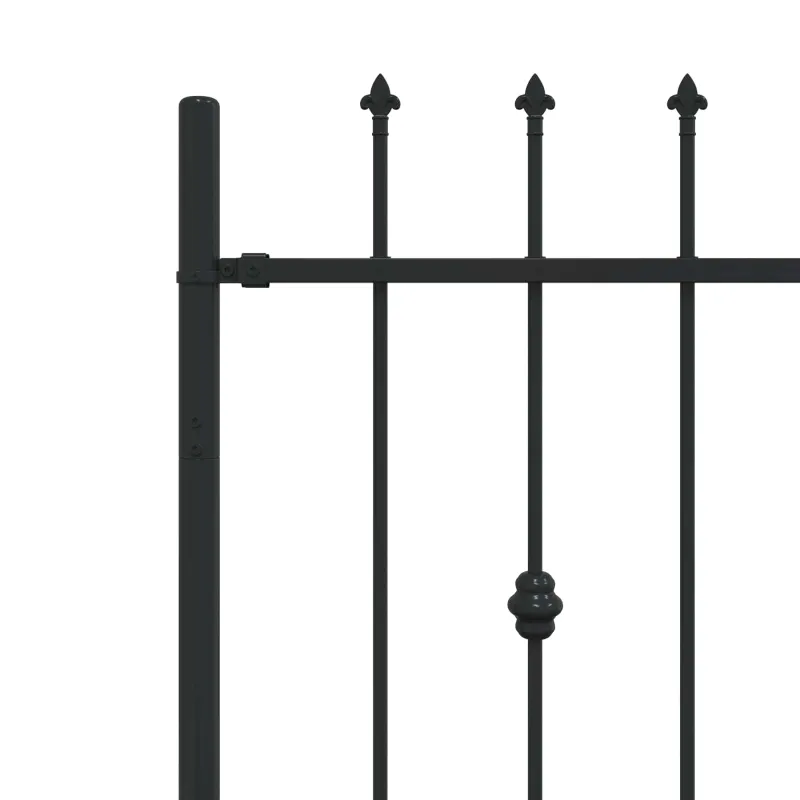 Spyruoklinė tvora Asten Juoda 200 x 130 cm