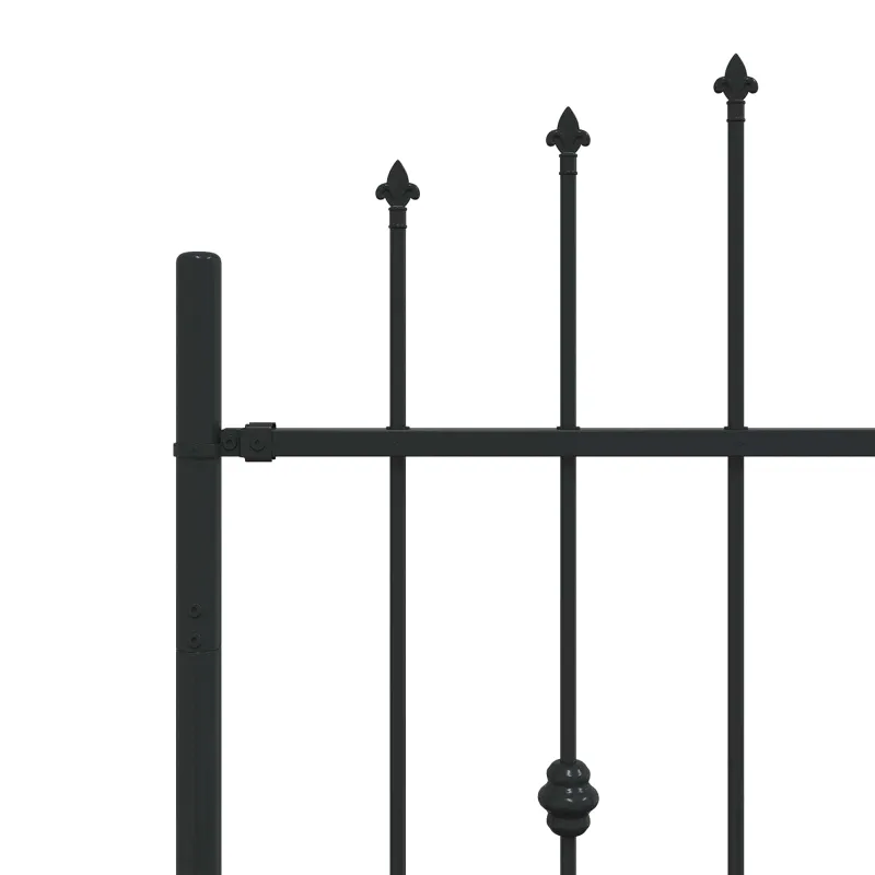 Spyruoklinė tvora Asten Juoda 200 x 130 cm