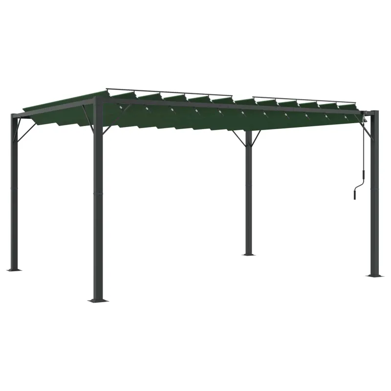 Palapinė su lygiais stogu 3 x 4 x 2,14 m Žalia