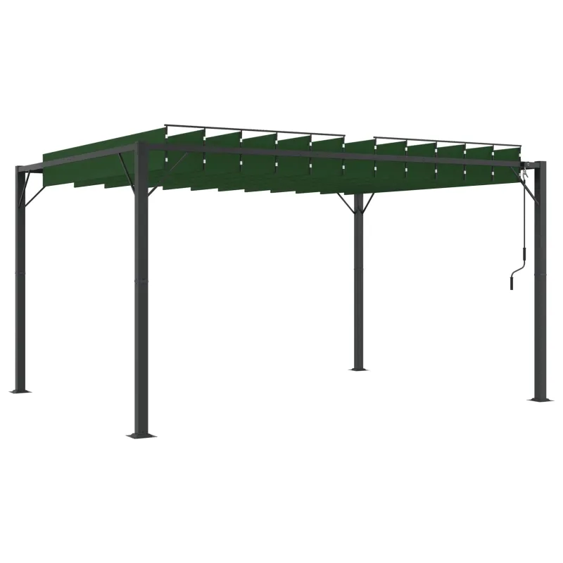 Palapinė su lygiais stogu 3 x 4 x 2,14 m Žalia