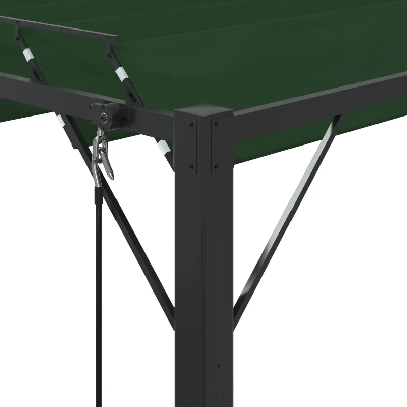 Palapinė su lygiais stogu 3 x 4 x 2,14 m Žalia