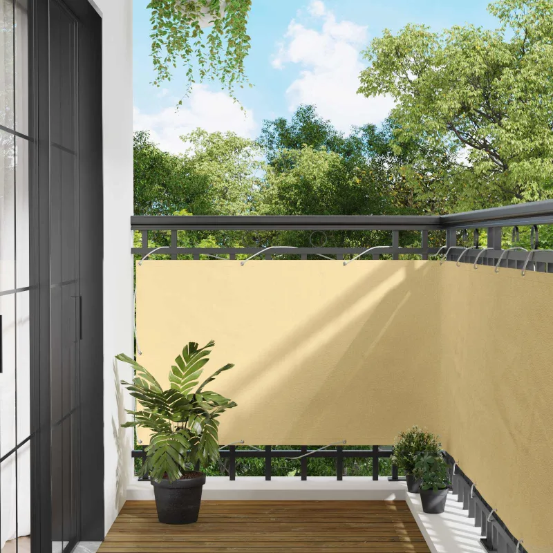 Balkono Ekranas 90 x 200 cm PU dengtas oksfordas alu