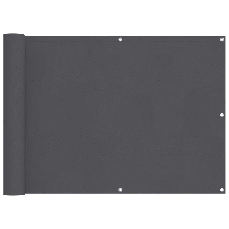 Balkono Ekranas Antracitas 75 x 200 cm PU dengtas oksfordas alu