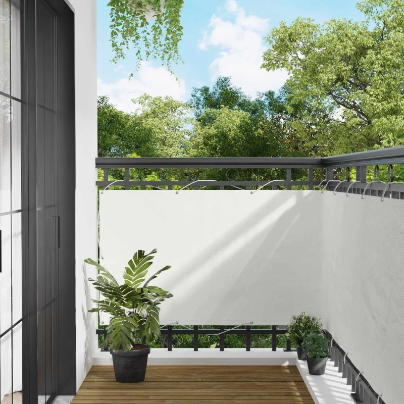 Balkono Ekranas 90 x 200 cm PU dengtas oksfordas alu