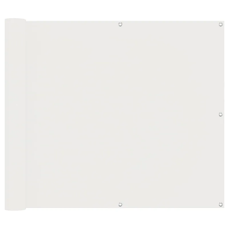 Balkono Ekranas Baltas 100 x 400 cm Oksfordo audinys