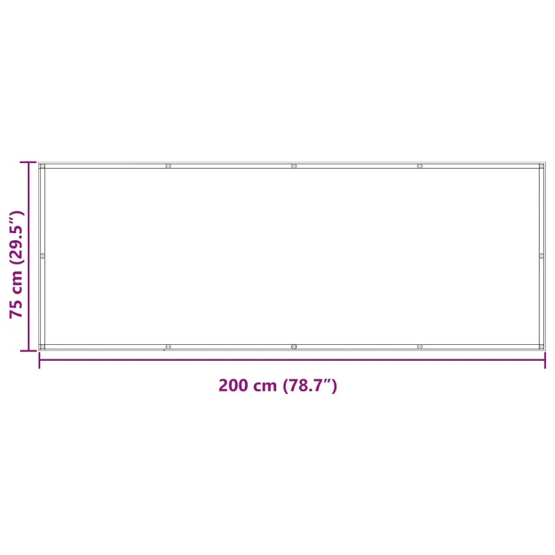 Balkono Ekranas Smėlio 75 x 200 cm PU dengtas oksfordas alu