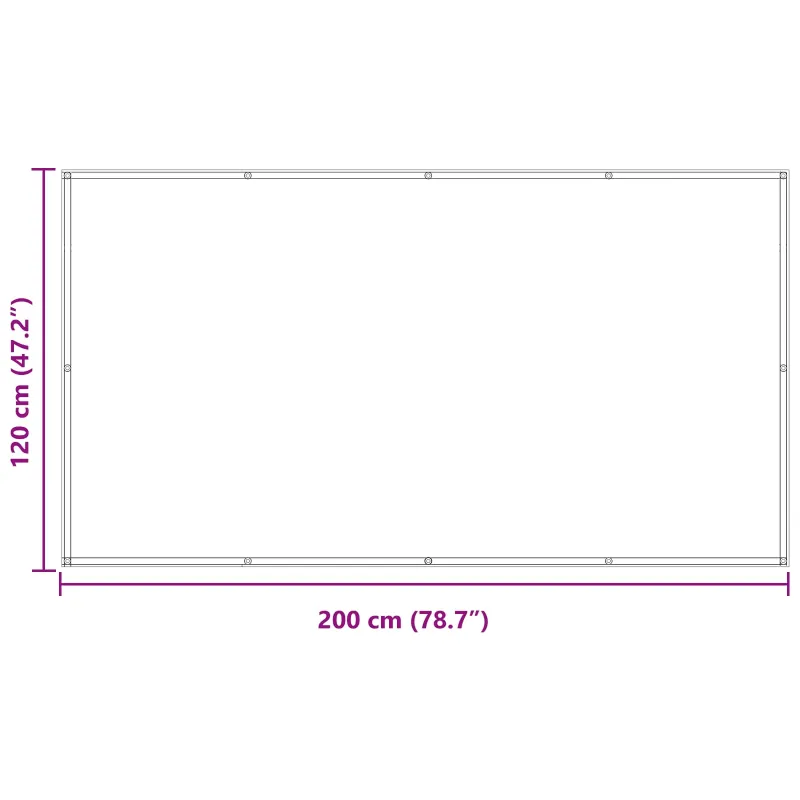 Balkono Ekranas 120 x 200 cm PU dengtas oksfordas alu