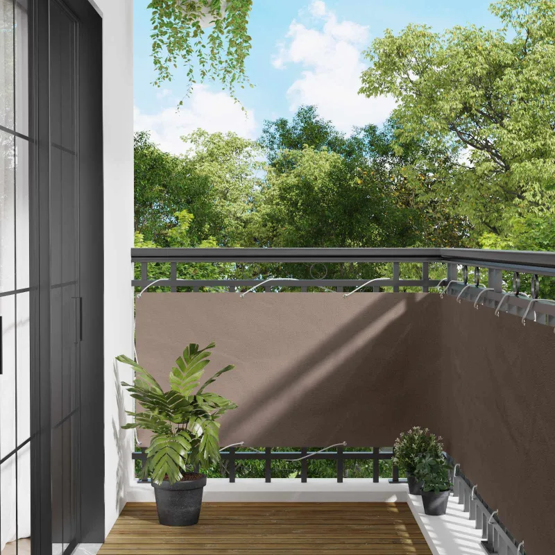 Balkono Ekranas 75 x 200 cm PU dengtas oksfordas alu