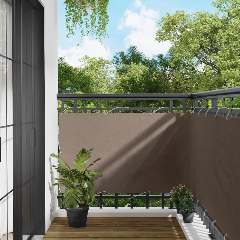 Balkono Ekranas 90 x 200 cm PU dengtas oksfordas alu