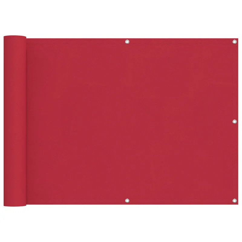 Balkono Ekranas Raudona 75 x 200 cm PU dengtas oksfordas alu