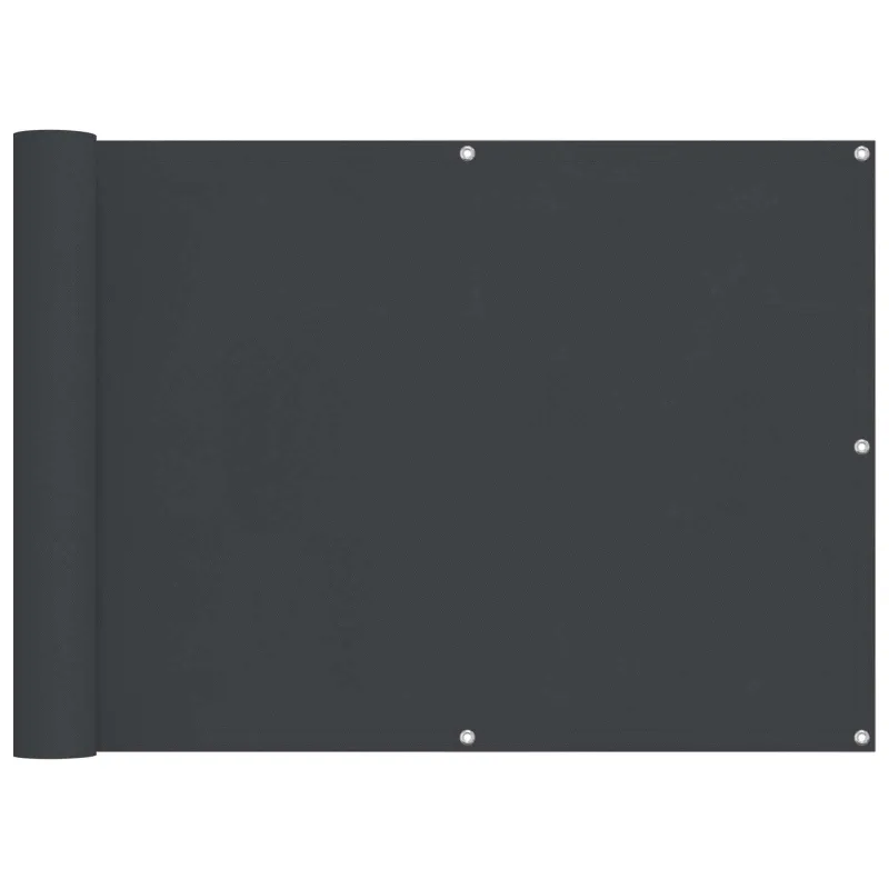 Balkono Ekranas Juodas 75 x 200 cm PU dengtas oksfordas alu