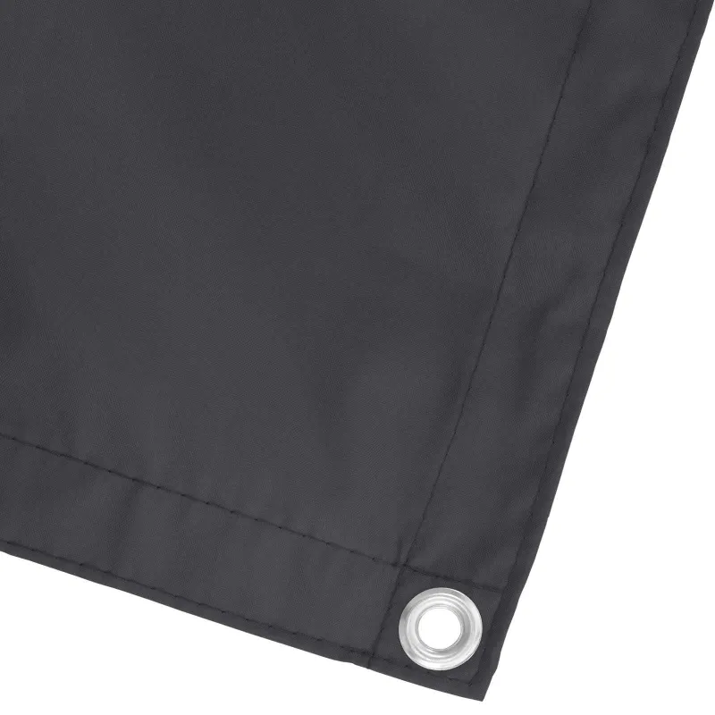 Balkono Ekranas Juodas 90 x 200 cm PU dengtas oksfordas alu