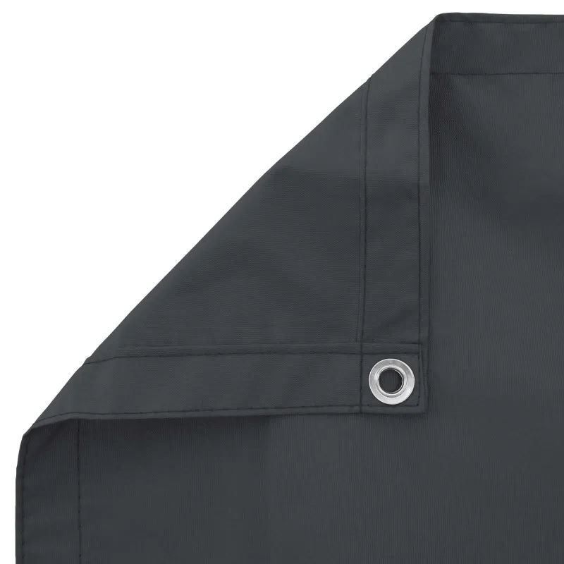 Balkono Ekranas Juodas 90 x 200 cm PU dengtas oksfordas alu