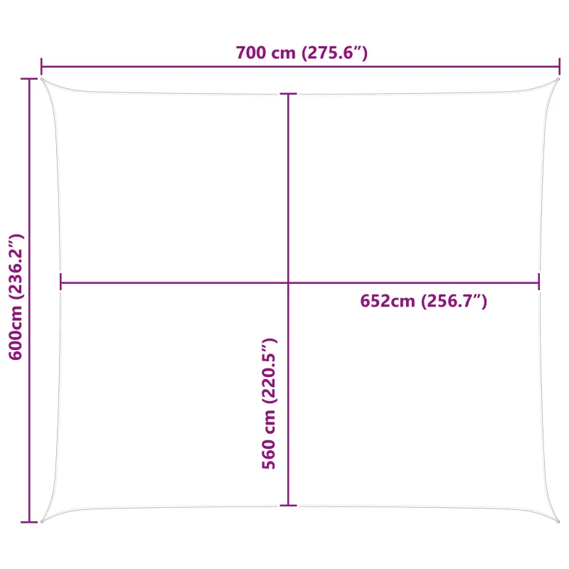 Saulės burė Mėlyna ir balta 7 x 6 m 100% poliesteris Oksfordas