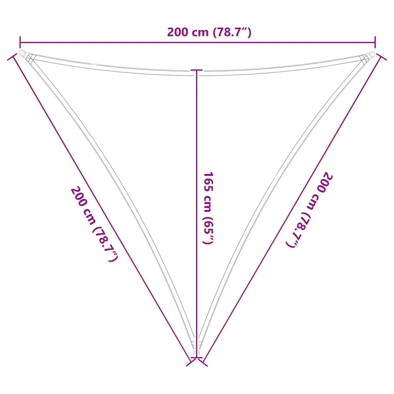 Saulės burė Oranžinė ir ruda 2 x 2 x 2 m