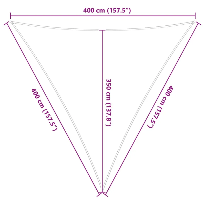 Saulės burė Oranžinė ir ruda 4 x 4 x 4 m