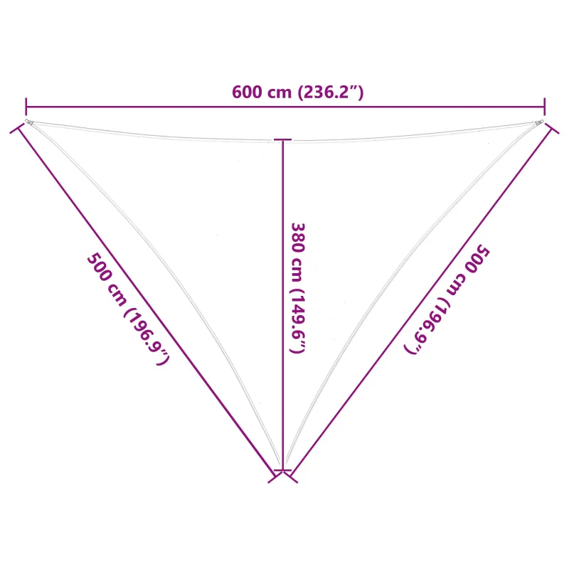 Saulės burė Oranžinė ir ruda 5 x 5 x 6 m