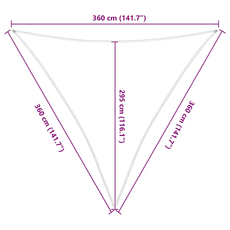 Saulės burė Geltona ir balta 3,6 x 3,6 x 3,6 m
