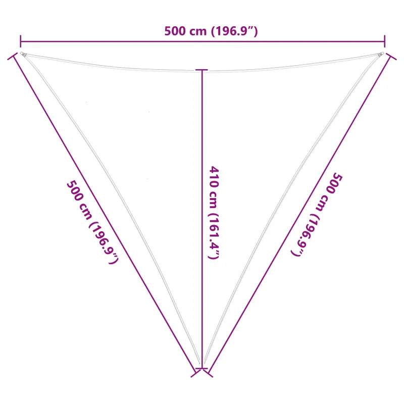 Saulės burė Geltona ir balta 5 x 5 x 5 m