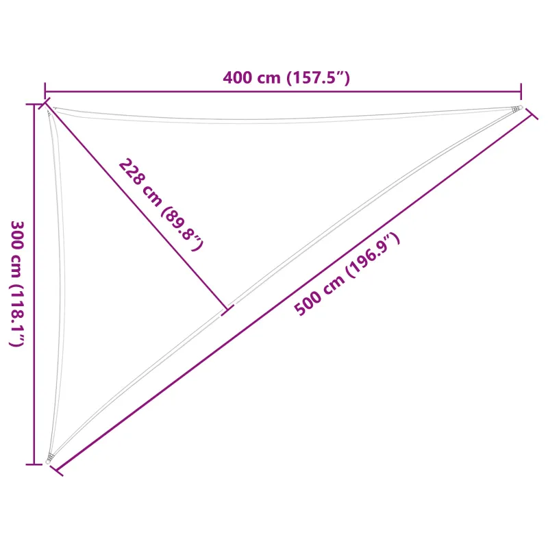 Saulės burė Mėlyna ir balta 3 x 4 x 5 m
