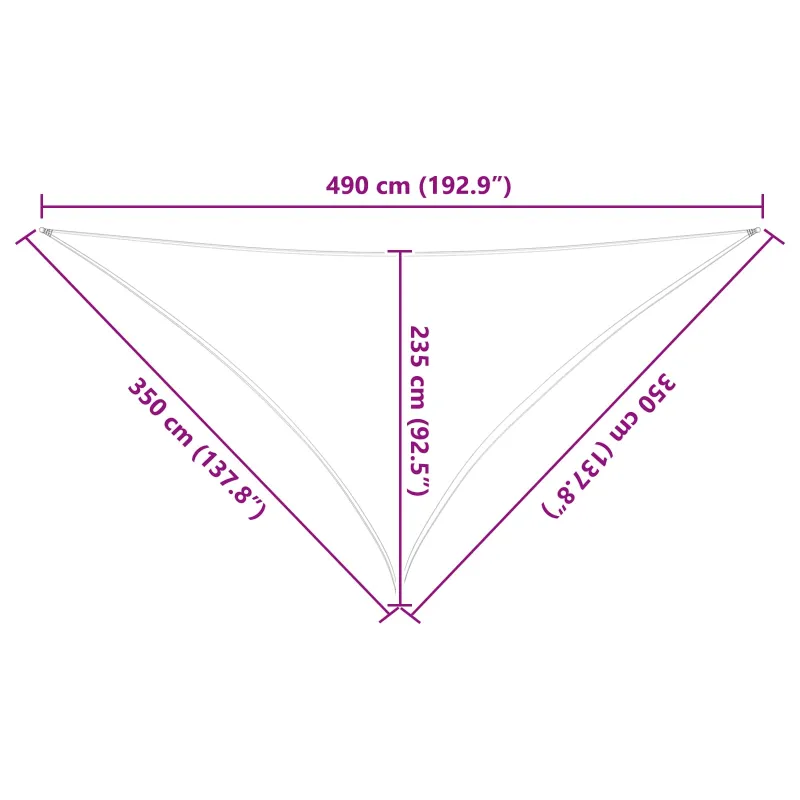 Saulės burė Mėlyna ir balta 3,5 x 3,5 x 4,9 m