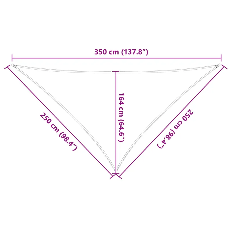 Saulės burė Šviesiai pilka ir balta. 2,5 x 2,5 x 3,5 m
